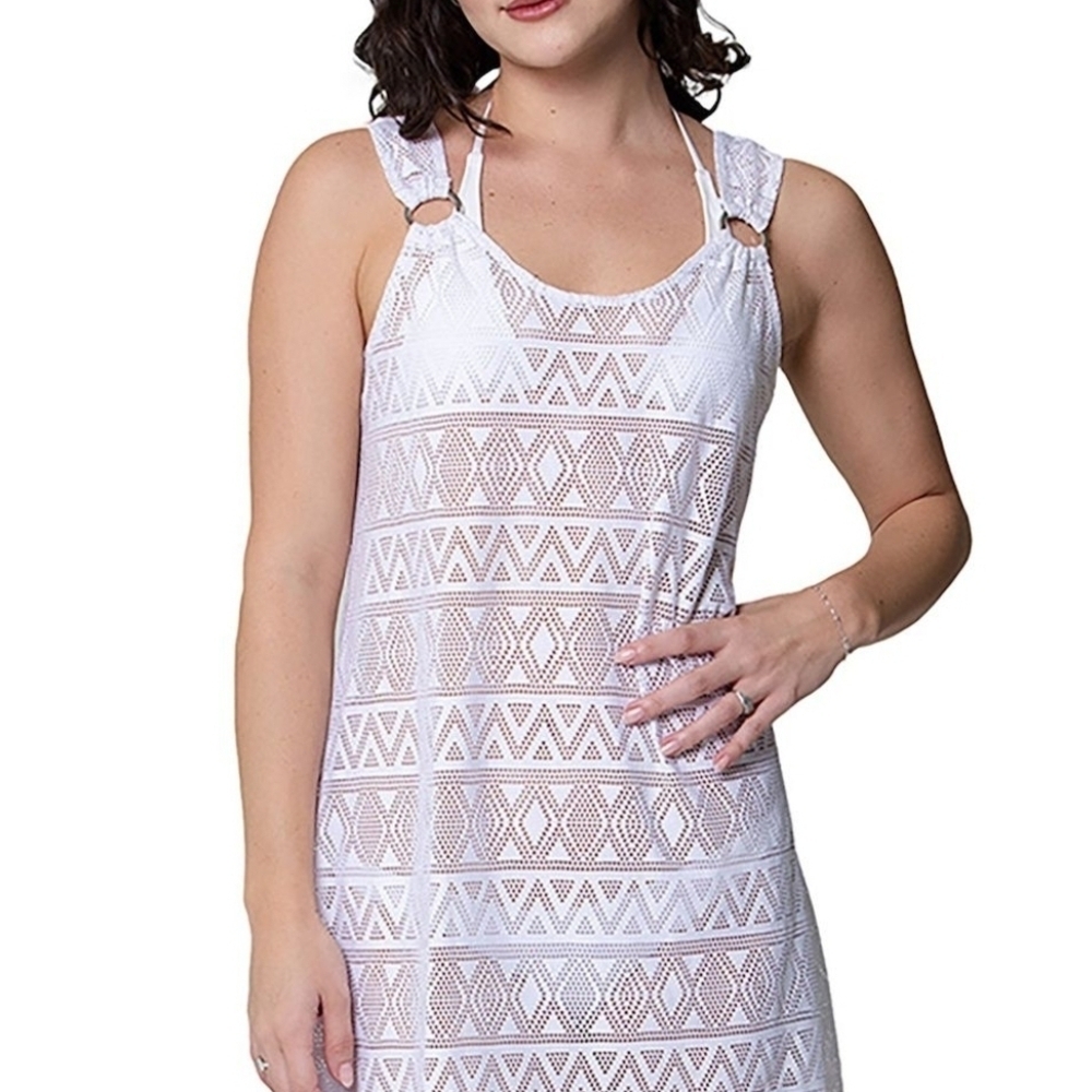 Women's Portocruz Ring Tank White Swim Coverup Dress